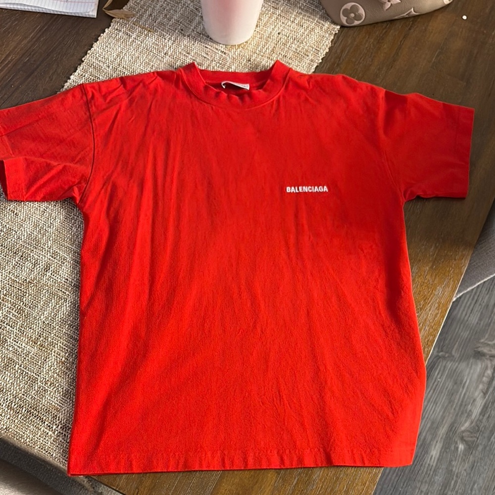 Balenciaga Red Unisex T-Shirt
